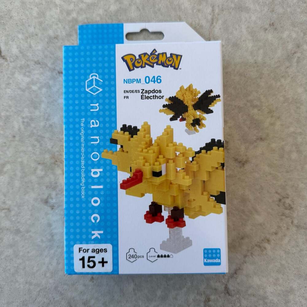Nanoblock Pokemon Series Zapdos NBPM_046 Building Kit 240pcs
